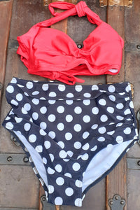 The Dorothy Dandridge High Waist Polka Dot Bikini Size Small Kargo Fresh