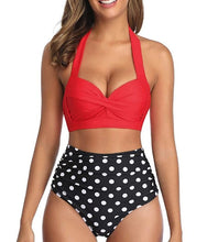 Load image into Gallery viewer, The Dorothy Dandridge High Waist Polka Dot Bikini Size Small Kargo Fresh
