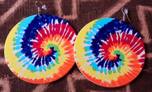 Load image into Gallery viewer, Tie Dye Face and Neck Mask  (Adults) and wooden Earrings set Kargo Fresh
