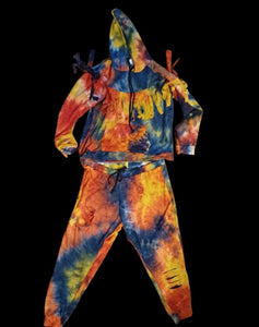 Tie dye fringe jogging suit new 3xl Kargo Fresh