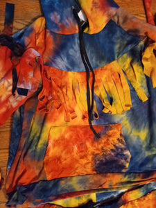 Tie dye fringe jogging suit new 3xl Kargo Fresh