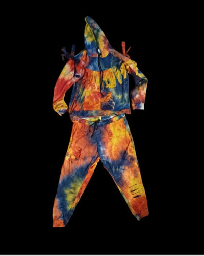 Tie dye fringe jogging suit new 3xl Kargo Fresh