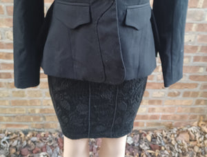 Tracy Reese  Black Knit Midi Dress and blazer  Size 4 Kargo Fresh