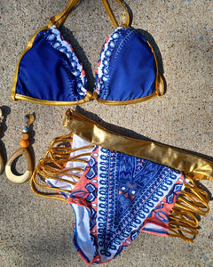 Tribal high waist bikini and custom earrings Kargo Fresh