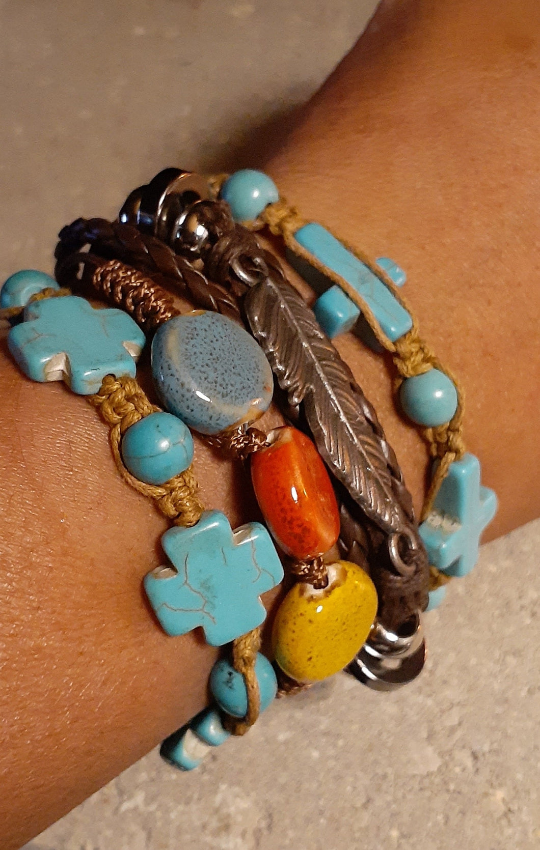 Turquoise Layering bracelet set Kargo Fresh