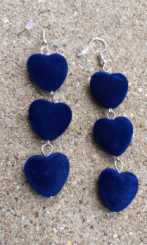 Velvet Heart Dangle Earrings Kargo Fresh