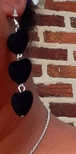 Load image into Gallery viewer, Velvet Heart Dangle Earrings Kargo Fresh
