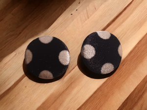 Velvet Polka Dot Clip On Earrings Kargo Fresh