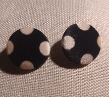 Load image into Gallery viewer, Velvet Polka Dot Clip On Earrings Kargo Fresh
