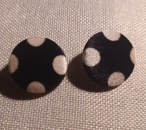 Velvet Polka Dot Clip On Earrings Kargo Fresh