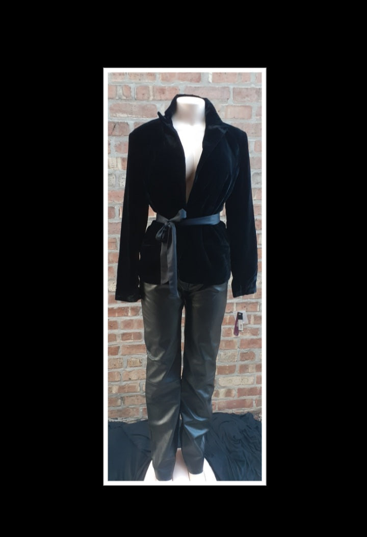 Velvet and Leather Pants Set Size M/10 Kargo Fresh