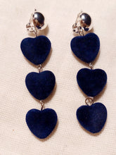 Load image into Gallery viewer, Velvet heart clip on dangle earrings Kargo Fresh
