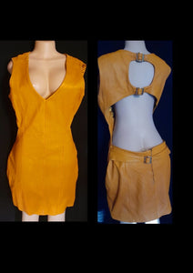 Vintage 1980s Era Mustard Yellow Dress L/XL Kargo Fresh