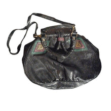 Load image into Gallery viewer, Vintage 1980s  Faux Leather XL Hobo Bag Kargo Fresh
