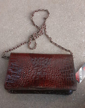 Load image into Gallery viewer, Vintage 1980s Leather Croc Embossed Shoulder Bag Kargo Fresh
