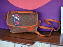 Load image into Gallery viewer, Vintage 1980s Paisley Faux Leather Crossbody Kargo Fresh
