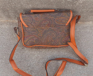 Vintage 1980s Paisley Faux Leather Crossbody Kargo Fresh