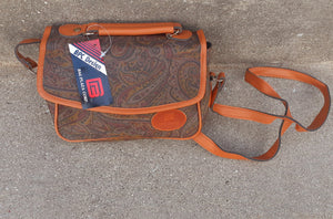 Vintage 1980s Paisley Faux Leather Crossbody Kargo Fresh