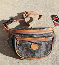 Load image into Gallery viewer, Vintage 1980s Paisley Faux Leather Fanny Pack Kargo Fresh
