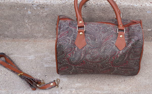 Vintage 1980s  Paisley print Drs. Bag Kargo Fresh