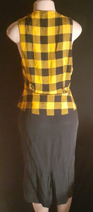 Vintage 1980s S.L Fashion Plaid Rayon Rockabilly Dress Size 8 Kargo Fresh