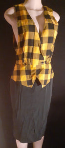 Vintage 1980s S.L Fashion Plaid Rayon Rockabilly Dress Size 8 Kargo Fresh