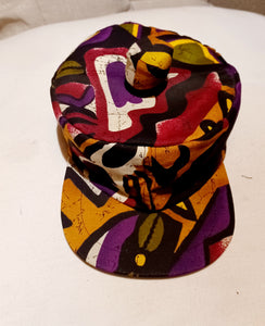 Vintage 1990s Abstract Tall Cadet Hat with ball M/L Kargo Fresh