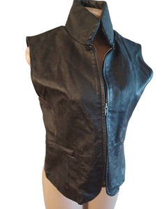 Vintage 1990s Lucky Leather Co Vest M Kargo Fresh