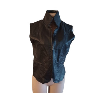 Vintage 1990s Lucky Leather Co Vest M Kargo Fresh