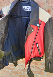 Vintage Acne Studios Stockholm Lambskin leather Moto Jacket Size 36 Kargo Fresh