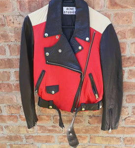 Vintage Acne Studios Stockholm Lambskin leather Moto Jacket Size 36 Kargo Fresh