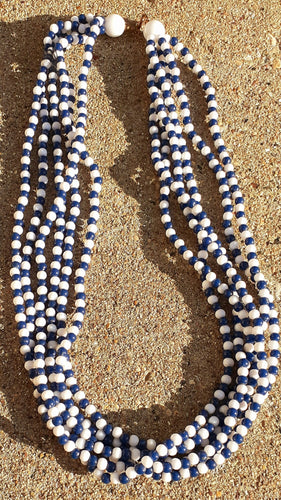 Vintage Acrylic Bead Multi Strand Necklace Kargo Fresh