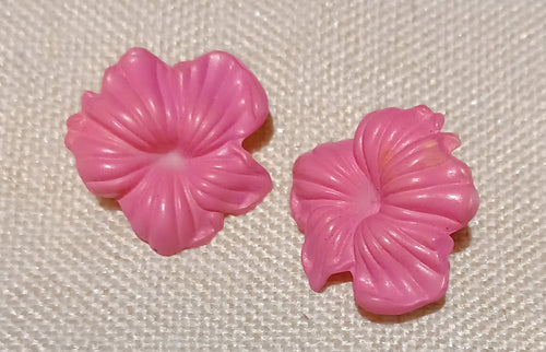 Vintage Acrylic Clip on Flower studs Kargo Fresh