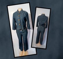 Load image into Gallery viewer, Vintage Attention Denim Cropped Denim Pants Suit 8 Kargo Fresh
