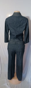 Vintage Attention Denim Cropped Denim Pants Suit 8 Kargo Fresh