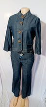 Load image into Gallery viewer, Vintage Attention Denim Cropped Denim Pants Suit 8 Kargo Fresh
