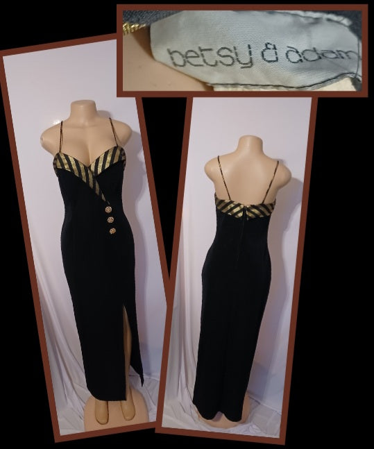 Vintage Betsey & Adam Tuxedo Dress M Kargo Fresh