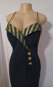 Vintage Betsey & Adam Tuxedo Dress M Kargo Fresh