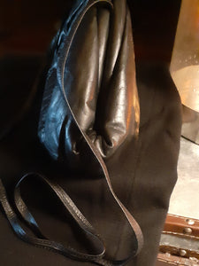 Vintage Black Leather 1980s Hobo Bag Kargo Fresh