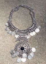 Load image into Gallery viewer, Vintage Bohemian Coin Necklace and Clip on earrings set Kargo Fresh

