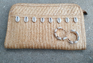 Vintage Boho Straw Clutch and Earrings Set Kargo Fresh