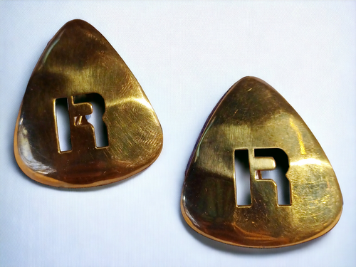 Vintage Brass Initials Cluster Earrings Kargo Fresh