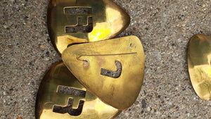 Vintage Brass Initials Cluster Earrings Kargo Fresh