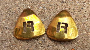 Vintage Brass Initials Cluster Earrings Kargo Fresh