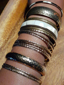 Vintage Brass and Metal Bracelet Set Kargo Fresh