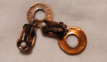 Load image into Gallery viewer, Vintage Brutalist Metal clip on earrings Kargo Fresh
