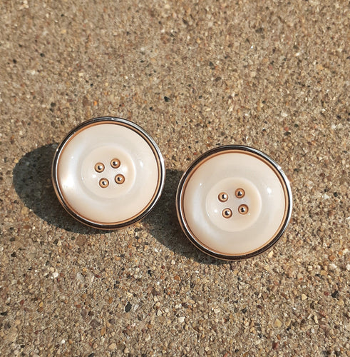 Vintage Button Design Clip On Earrings Kargo Fresh