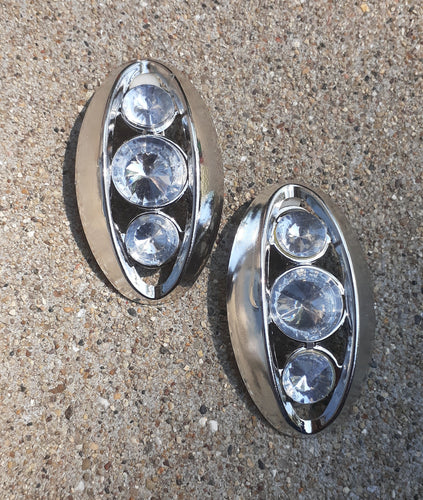 Vintage Chunky Acrylic  Clip On Cluster Earrings Kargo Fresh