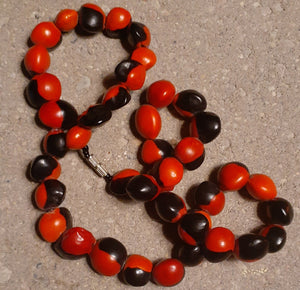 Vintage Chunky African Melon Seed Bead Necklace Kargo Fresh
