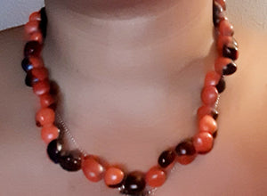 Vintage Chunky African Melon Seed Bead Necklace Kargo Fresh